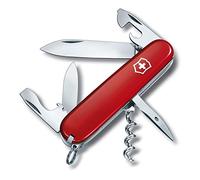 Victorinox Spartan Couteau de Poche Suisse, Léger, Multitool, 12 Fonctions, Lame, Ouvre Boite, Tire Bouchon, Rouge