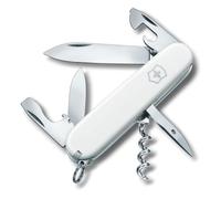 Victorinox Spartan Couteau Suisse de Poche, Multitool 12 Fonctions, Blanc | Idéal pour le camping et le quotidien avec grande lame, tire-bouchon, ouvre-boîtes et décapsuleur. Fabriqué en Suisse