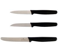 Victorinox Standard Set de Couteau d’Office, 3 pieces, Résistant au lave-vaisselle, Lame très aiguisée, Acier Inoxydable