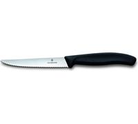 Victorinox Steakmesser SwissClassic spitz Wellenschliff schwarz