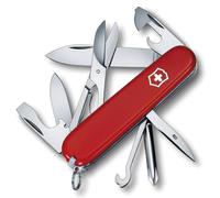 Victorinox Super Tinker Couteau de Poche Suisse, Léger, Multitool, 14 Fonctions, Lame, Ouvre Boite, Rouge