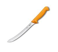 Victorinox Swibo Couteau de Cuisine/à Poisson, Lame de 20 Cm, Tranchant Normal, Lame Flexible, Jaune