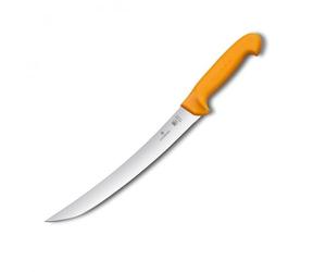 Victorinox Swibo Couteau de Cuisine, Bloc Porte-Couteaux, Coupe Normale, Jaune, Longueur de Lame du Couteau 26 cm, Nylon, Noir, 26 cm