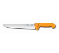 Victorinox Swibo Couteau de Cuisine/Couteau de Boucher, Tranchant Normal, Longueur de Lame 26 Cm, Nylon, Noir, 26 Cm