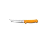 Victorinox Swibo Couteau de Cuisine/Désossage, Lame de 16 Cm, Courbée, Large, Jaune