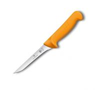 Victorinox Swibo Couteau de Cuisine/Désossage, Lame de 16 Cm, Tranchant Droit, Lame Courbée et Étroite, Jaune