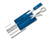 Victorinox Swiss Card Classic Multitool de Poche, 10 Fonctions, Bleu | Carte de survie avec ciseaux, stylo, lame et tournevis. Format carte de crédit pour portefeuille, fabriqué en Suisse