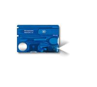 Victorinox Swiss Card Lite Multitool, 13 Fonctions, Loupe, LED, Bleu | Outil de poche format carte de crédit avec ciseaux, tournevis et stylo. Idéal pour portefeuille et EDC. Swiss Made