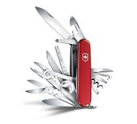 Victorinox Swiss Champ, Swiss Army Knife, Couteau de Poche Suisse, Léger, Multitool, 33 Fonctions, Lame, Ciseaux, Tire Bouchon, Rouge