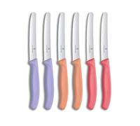 Victorinox Swiss Classic - 6 Couteaux à Tomates et Table - Dentelé 11 cm