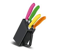 Victorinox Swiss Classic Bloc de 4 Couteaux à Steak et Pizza | Set de 4 couteaux à lame dentée en acier inoxydable avec manches ergonomiques pour usage quotidien, Fabriqué en Suisse