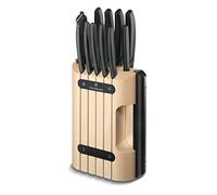 Victorinox Swiss Classic Bloc de Cuisine Équipé, 11 Pièces, Bois