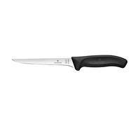 Victorinox Swiss Classic, Couteau à désosser professionnel, Lame extra-tranchante, tranchant droit, 15 cm, Manche plastique, Acier inoxydable, noir