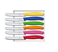 Victorinox Swiss Classic Couteau à Pain Lot de 6 Nouvelle Poignée Forme Multicolore