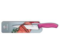 Victorinox Swiss Classic, Couteau à trancher professionnel, Lame extra-tranchante, tranchant droit, 19 cm, Poignée plastique, Acier inoxydable, Rose