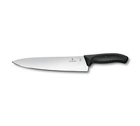 Victorinox Swiss Classic, Couteau à trancher professionnel, Lame extra-tranchante, tranchant droit, 25 cm, manche plastique, acier inoxydable, noir