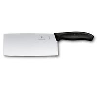 Victorinox Swiss Classic, Couteau de chef professionnel, Lame extra-tranchante, coupe droite, 18 cm, Manche plastique robuste, Acier inoxydable, Rouge