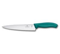 Victorinox Swiss Classic, Couteau de cuisine, Taille droite, Lame extra-tranchante, Lavable au lave-vaisselle, Acier inoxydable, Vert