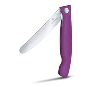 Victorinox Swiss Classic Couteau de Pique-nique Pliable, Lame Crantée, 11