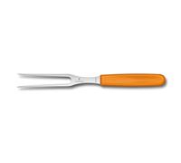 Victorinox Swiss Classic, Fourchette à découper professionnelle, Lame extra-tranchante, 15 cm, Manche plastique robuste, Acier inoxydable, orange