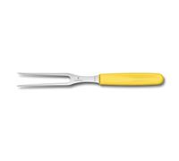 Victorinox Swiss Classic, Fourchette à découper professionnelle, Lame extra-tranchante, 15 cm, Manche plastique robuste, Acier inoxydable, jaune