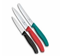 Victorinox Swiss Classic Lot de 3 couteaux à tomates et couteaux à petit-déjeuner extra tranchants, colorés