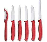 Victorinox Swiss Classic Rouge Jeu De 6 Couteaux À Légume