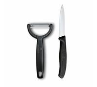 Victorinox Swiss Classic Set 2 Pièces Couteau à Légumes et Éplucheur Noir