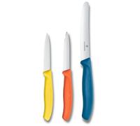 Victorinox Set de couteaux de cuisine Swiss Classic 3 pièces – Acier inox, manches plastique colorés