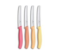 Victorinox Swiss Classic Set de 4 Couteaux à Tomates et de Table, 11 cm