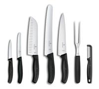 Victorinox Swiss Classic, Set de couteaux de cuisine professionnel, 7 pièces, Noir