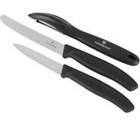 Victorinox Swiss Classic Set de couteaux à légumes avec éplucheur 3 pièces noir