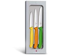 Victorinox Swiss Classic Set de Couteaux d’Office, 3 Pièces, Lame extra-tranchante, en Boîte Cadeau, Résistant au lave-vaisselle, Plusieurs Couleurs