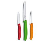 Victorinox Swiss Classic Set de Couteaux de Cuisine, 3 Pièces, Inoxydable, Passe au Lave-Vaisselle, Coloré