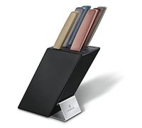 Victorinox Swiss Modern Bloc à couteaux avec 6 couteaux Rempli, 6 pièces, rangement de couteaux de cuisine, en bois, multicolore