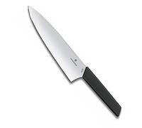 Victorinox Couteau à découper Swiss Modern 20 cm – Lame extra-large, acier, lavable, noir