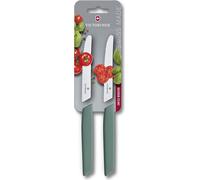 Victorinox Swiss Modern Set de 2 couteaux à tomates vert sauge