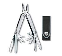 Victorinox Swiss Tool Couteau de Poche Suisse, Couteau Multifonction, 26 Fonctions, Tire Bouchon, Lame Fixe, Acier Inoxydable