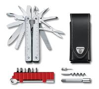 Victorinox Couteau suisse Swiss Tool X Plus Ratchet 40 fonctions, pince à bec, lame blocable, argent