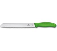 Couteau à pain lame 21cm manche fibrox vert Victorinox 6.8636.21L4 Vert G