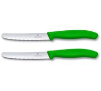 Victorinox 6.7836.L114B Victorinox Swiss Classic, couteau à tomates, vert, 2 pièces vert