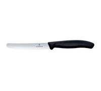 Victorinox Couteau de cuisine dentelé Swiss Classic – bout arrondi – Noir