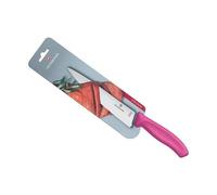 Victorinox Swiss Classic, Couteau à trancher professionnel, Lame extra-tranchante, tranchant droit, 19 cm, Poignée plastique, Acier inoxydable, Rose