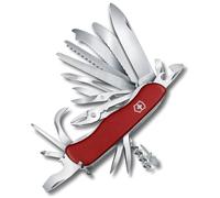 Victorinox Work Champ Couteau de Poche Suisse, Couteau Multifonction, 31 Fonctions, Grande Lame Fixe, Tire Bouchon, Rouge