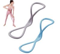 Victoriousact - Lot de 8 bandes de résistance pour homme et femme - Bandes d'exercice avec poignées pour l'entraînement, les bras, la poitrine, le yoga - Corde de traction intégrale (bleu + 100 lb)