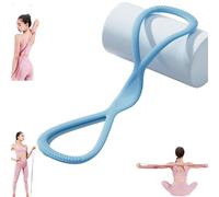 Victoriousact Resistance Bands, Victorious act 8 Shaped Resistance Rubber Band with Handles, for Working Out, Posture Correction, Fullbody Yoga Pulling Rope (Blue-25lb)
