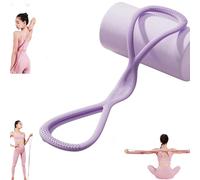 Victoriousact Resistance Bands, Victorious act 8 Shaped Resistance Rubber Band with Handles, for Working Out, Posture Correction, Fullbody Yoga Pulling Rope (Purple-15lb)