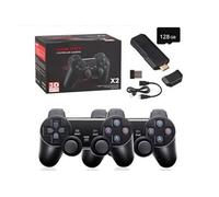 Victorvan 128G Console de jeu vidéo rétro avec Double manette 2.4G sans fil,4K HD 40000 jeux intégrés pour PSP, PS1, pour d'adultes d'enfants