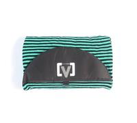 Victory Housse de protection classique rétro en tissu éponge pour longboard/Mini-Mal - Léger et extensible - Nez de protection - Serviette éponge douce et respirante (noir/vert, 7,2)