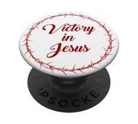 Victory in Jesus - Passover Easter Crown Thorns Praise PopSockets PopGrip Adhésif